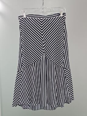 Banana Republic Navy and White Striped Skirt Waistband